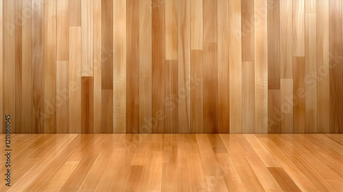 Light Brown Wooden Wall and...