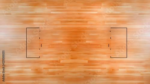 Wooden Floor Shows Court Ma...