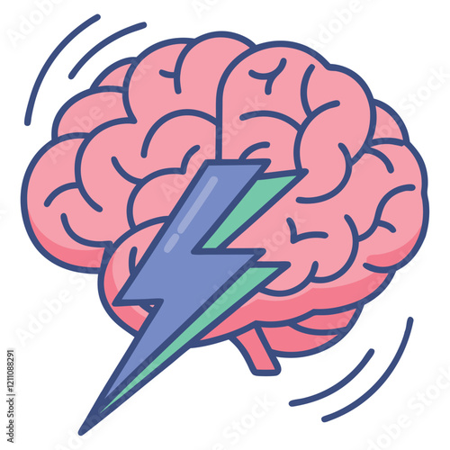 Brain storm energy lightning