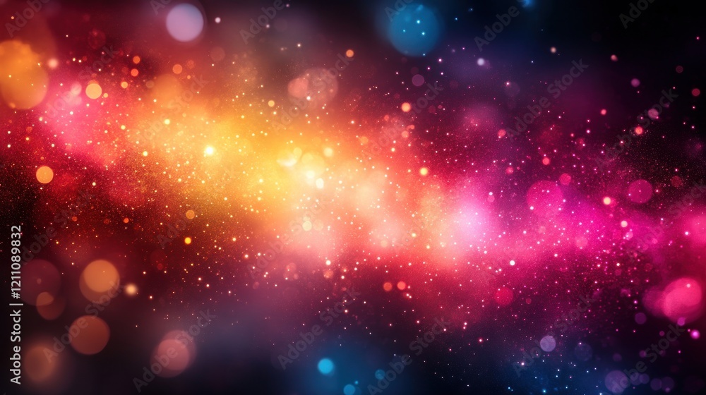 Vibrant cosmic background with colorful bokeh effects, creating a dreamy atmosphere for digital designs Vibrant cosmic background with colorful bokeh effects, creating a dreamy atmosphere for digital designs
