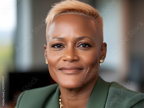 Confident Businesswoman Smi...