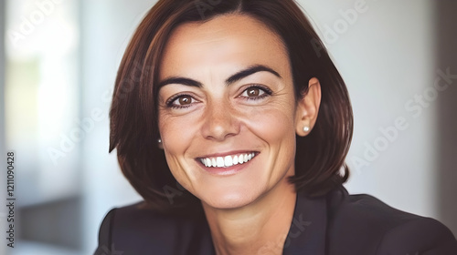 Portrait of a Smiling Woman...