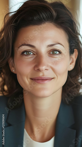 Confident Woman Smiles Gent...
