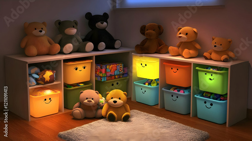 Cozy Kids Room with Colorfu...