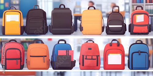 Colorful Backpacks Showcase...