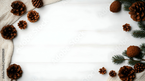 Pine Cones and Evergreen Br...