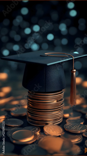 Graduation Cap Sits Atop a ...