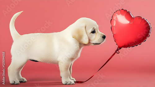 Adorable Puppy Observes a R...