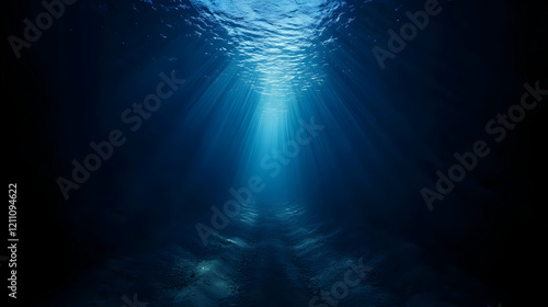 Underwater Scene Shows Ligh...