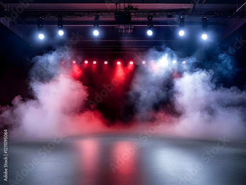 Empty Stage Illuminated wit...