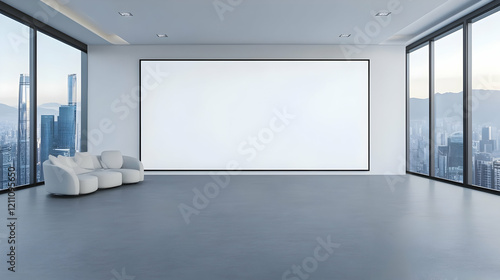 Modern Empty Room with Big ...