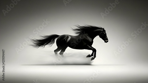 Black Horse Runs Gracefully...