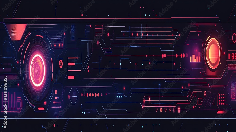 Fototapeta premium Futuristic Technology Interface Panel Design