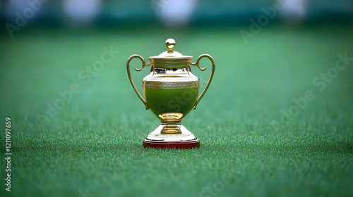 Golden Trophy Sits Majestic...
