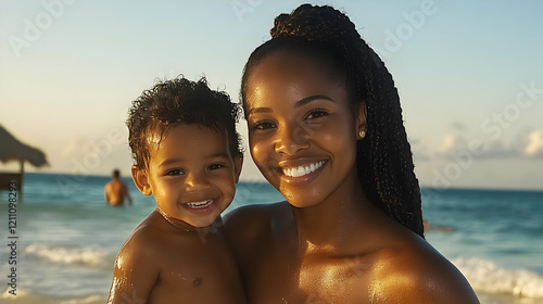 Mother and Child Share a Jo...