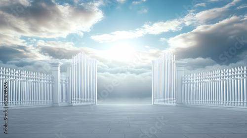 Open pearly gates to heaven...