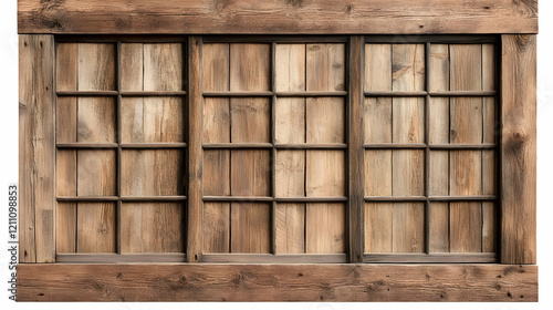 Rustic Wooden Window Frame ...