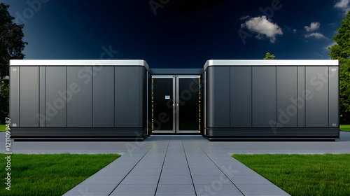 Wallpaper Mural Modern Data Center Building Stands Majestically with Futuristic Design in a Serene Landscape. Torontodigital.ca