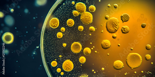 Microscopic View of Yellow ...