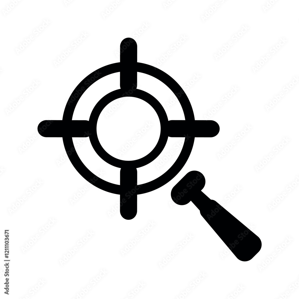 Obraz premium Seo targeting flat icon.