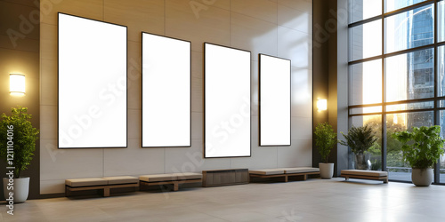 Four Blank Vertical Posters...