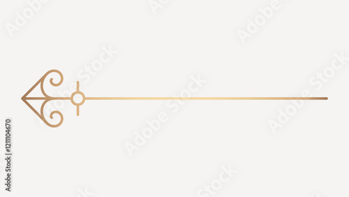 Gold arrow collage element vector