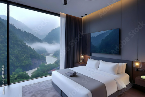 Modern Bedroom Showcases Br...