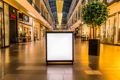 Blank advertising panel sta...