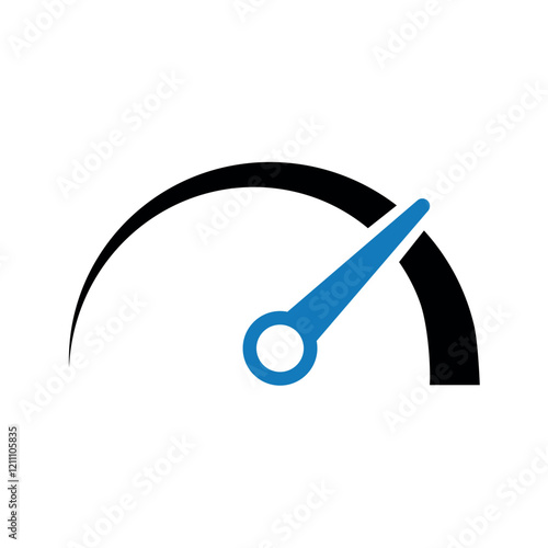 Speedometer performance accelerate meter icon.