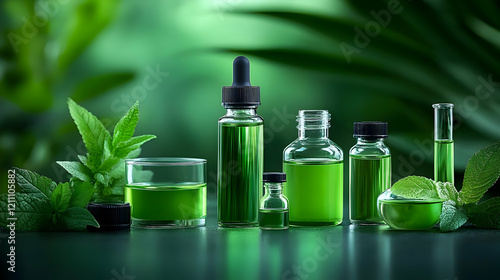 Green Liquid in Laboratory ...