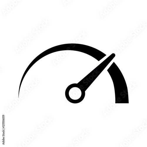 Speedometer performance accelerate meter icon.