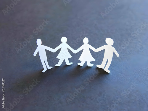 Paper Cutout Figures Holdin...