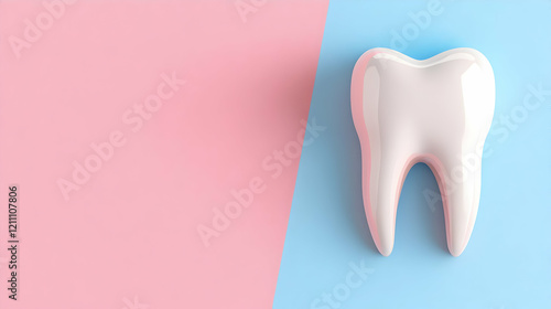 3D Tooth Illustration Sits ...