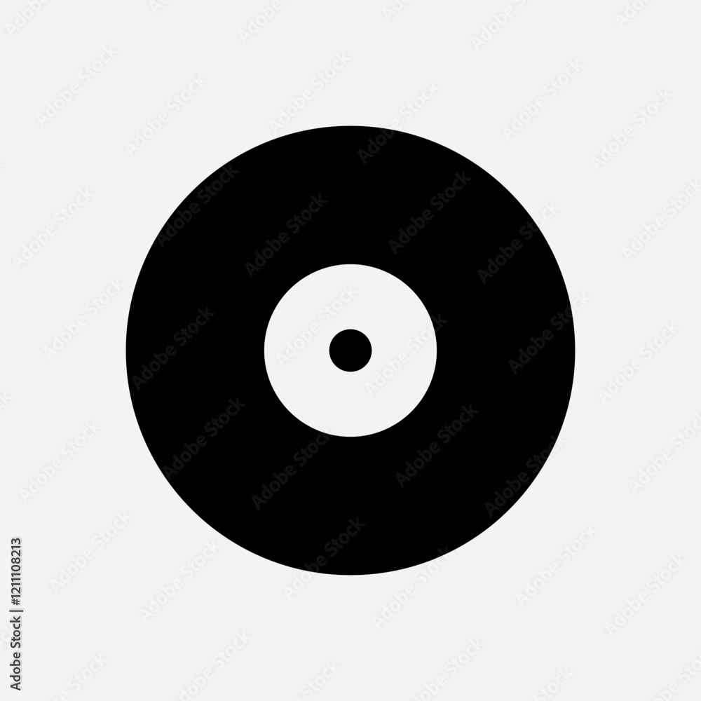 Vinyl record flat icon vector Vinyl record flat icon vector