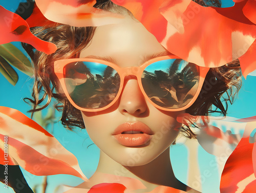 Woman with Orange Sunglasse...