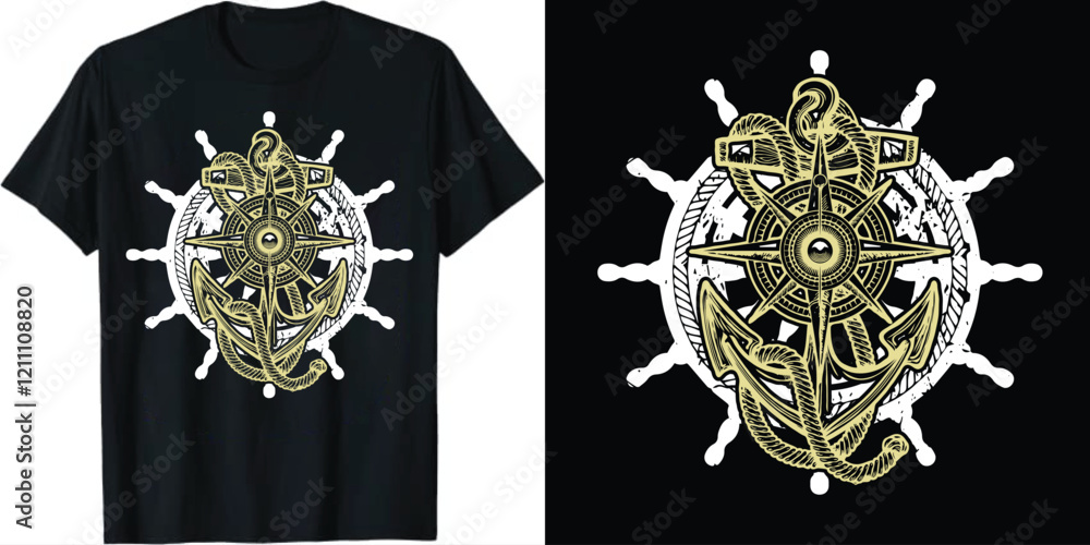 Fototapeta premium sailing t shirt design, retro vintage sailing t shirt design, funny sailing t shirt design, sailing vector tshirt design