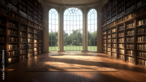 Classic Library Interior Sh...