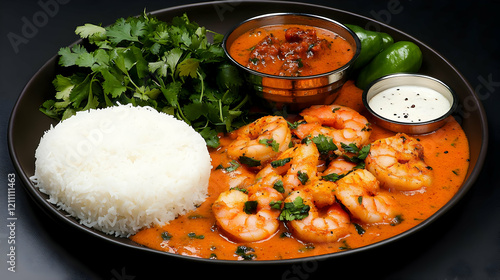Spicy Shrimp Curry with Ric...