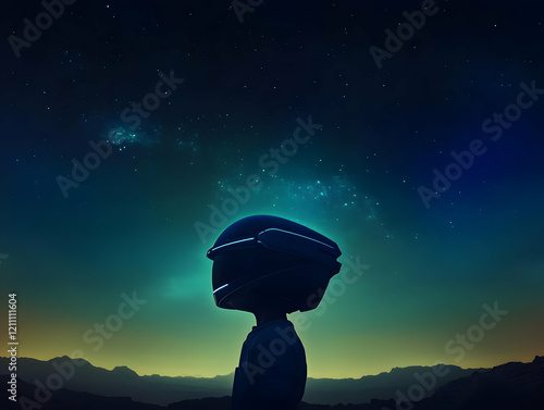 Child with Futuristic Helme...