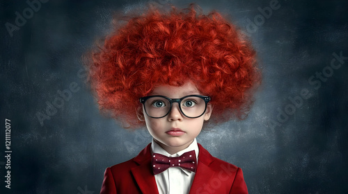 Child with Red Hair, Glasse...