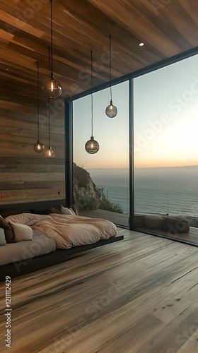 Modern Bedroom Showcases Oc...