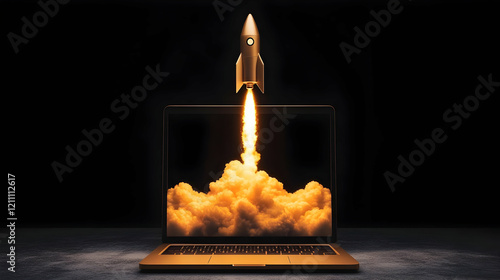 3D Rocket Launching from La...