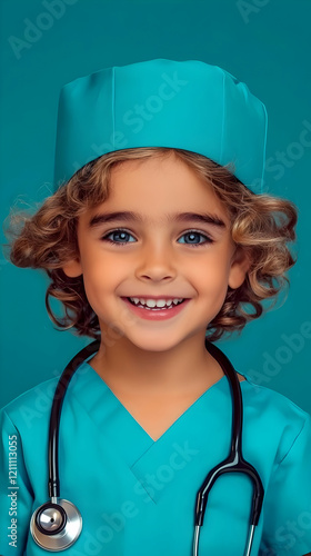 Smiling Child in Medical Sc...
