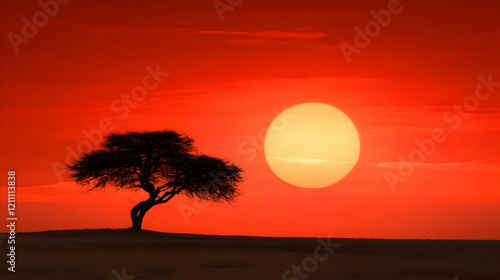 Lone Tree Silhouetted Again...