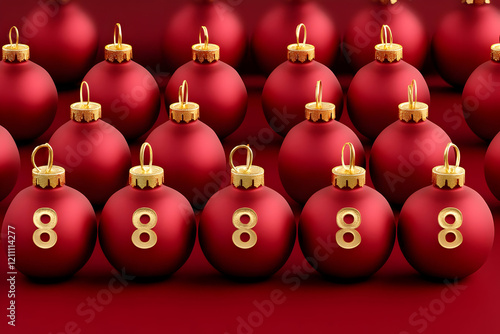 3D Render of Red Christmas ...