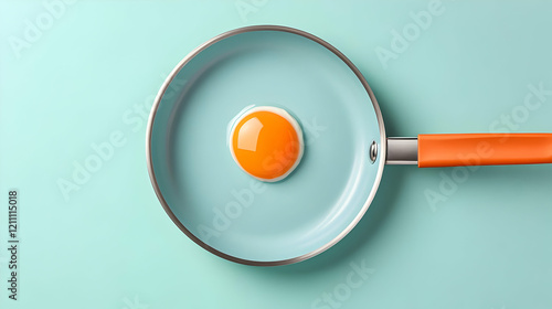 Single Egg Yolk Sits in a L...