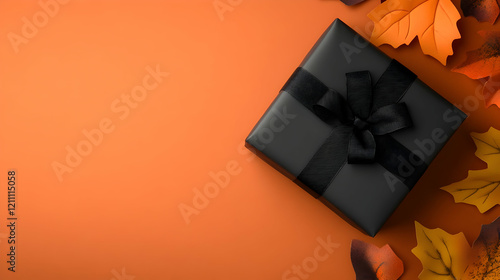 Black Gift Box with Black R...