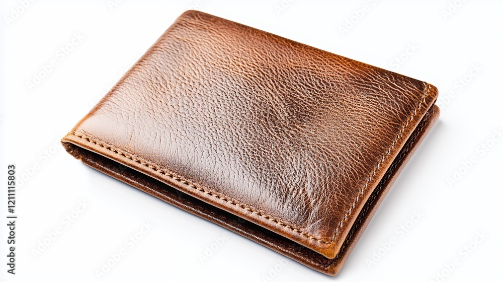 Brown Leather Wallet with Smooth Texture and Elegant Design Brown Leather Wallet with Smooth Texture and Elegant Design