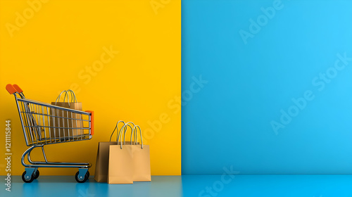 Shopping Cart and Paper Bag...