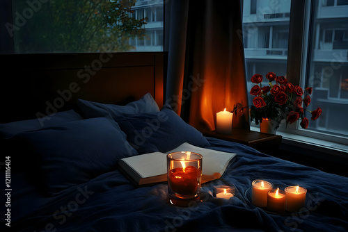 Cozy Bedroom Scene Illumina...